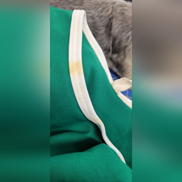 Vintage 1980s Tank Top 100% Polyester Kelly Green XL - Picture 3 of 6